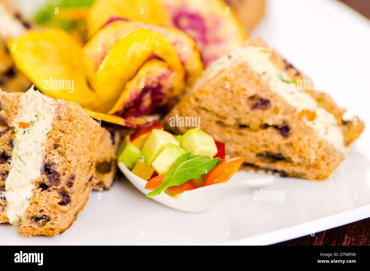 Panini con pollo gourmet Foto Stock