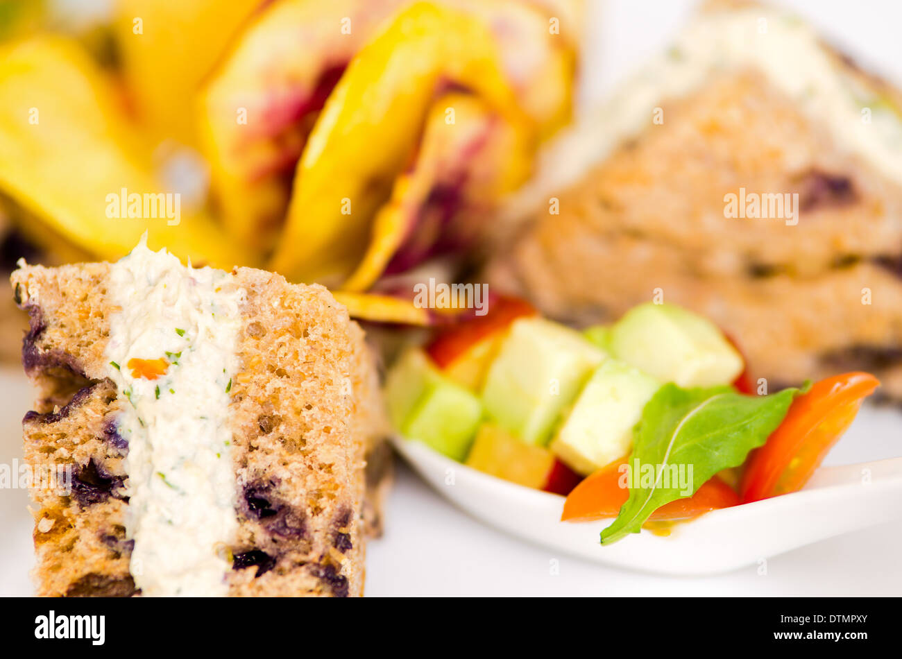 Panini con pollo gourmet Foto Stock