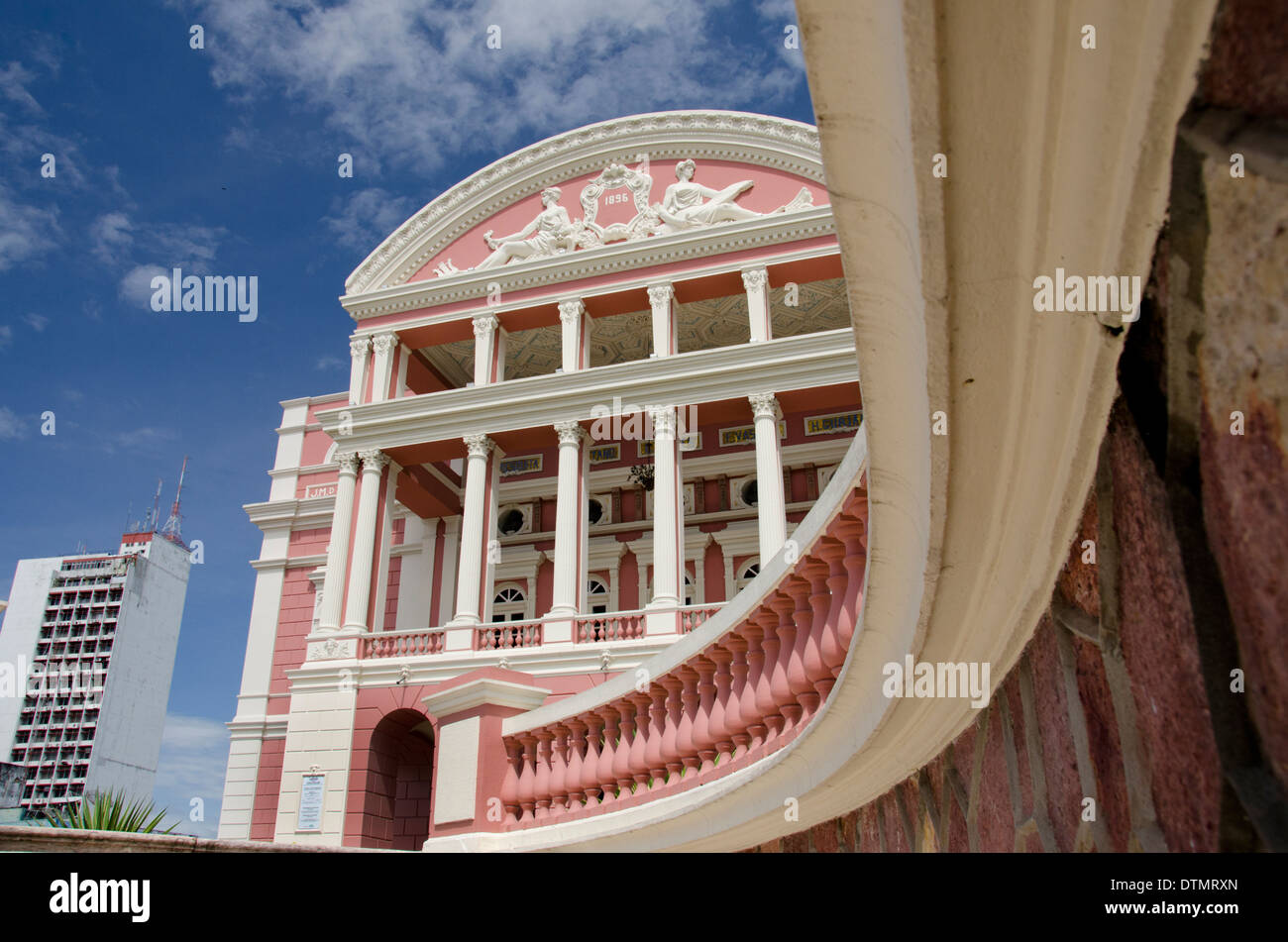 Il Brasile, Amazon, Manaus. Manaus storica Opera House (Teatro Amazonas), circa 1882, costruito in stile neoclassico. Foto Stock