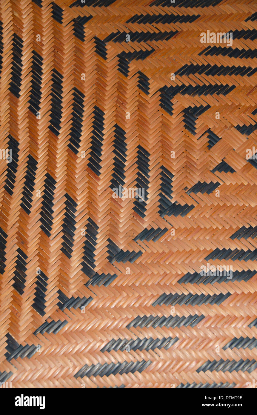 Il Brasile, Amazon, Manaus, Il Museo Indiano. Locali tradizionali tessuti indiani reed e cesti di erba. Foto Stock