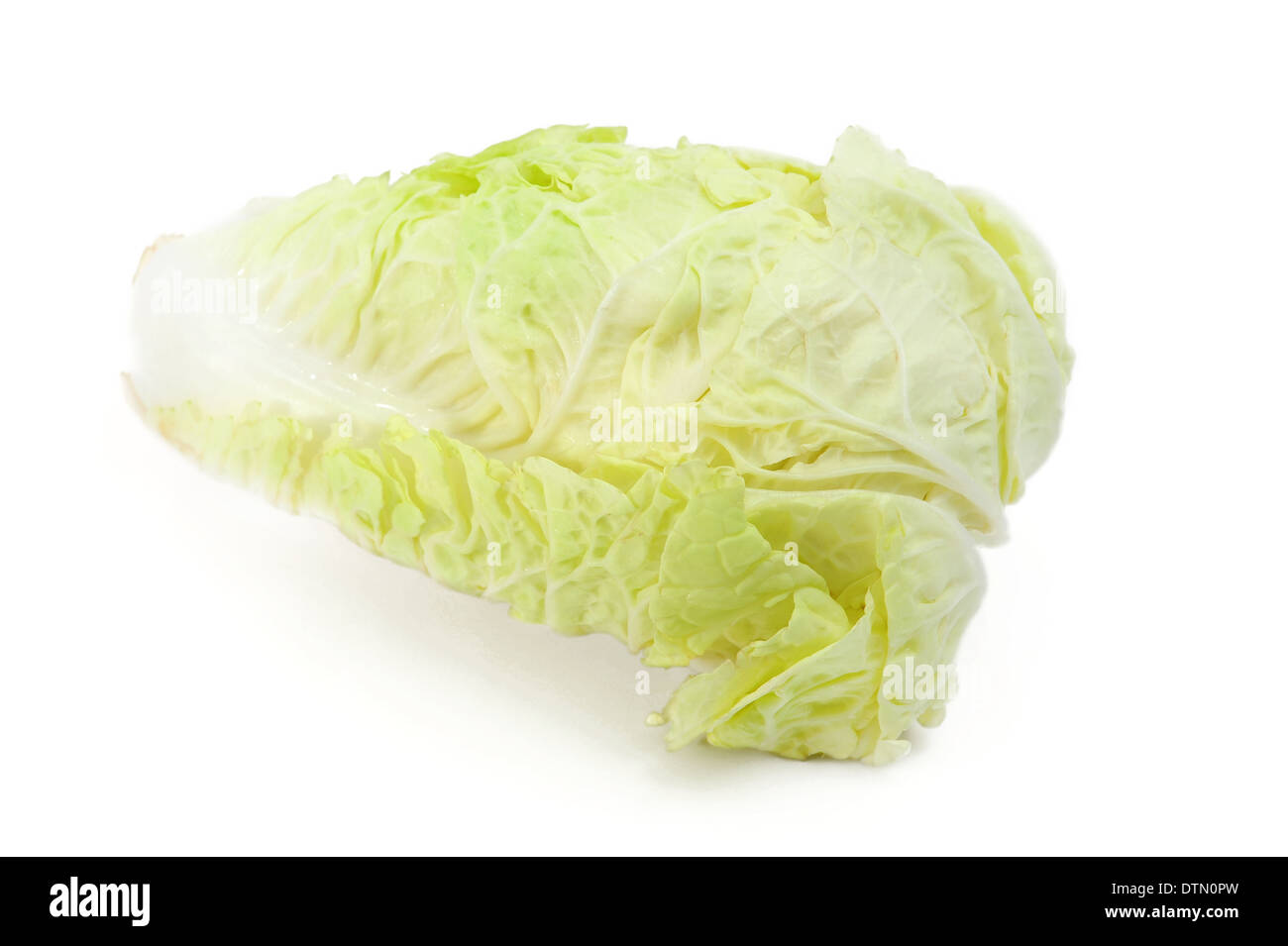 Cavolo cinese isolati su sfondo bianco Foto Stock