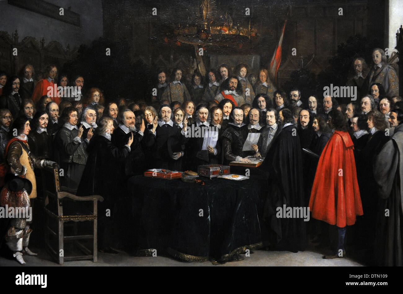 Gerard ter Borch (1617-1681). Pittore olandese. La ratifica del Trattato di Munster, 1648. Rijksmuseum. Amsterdam. Holland. Foto Stock