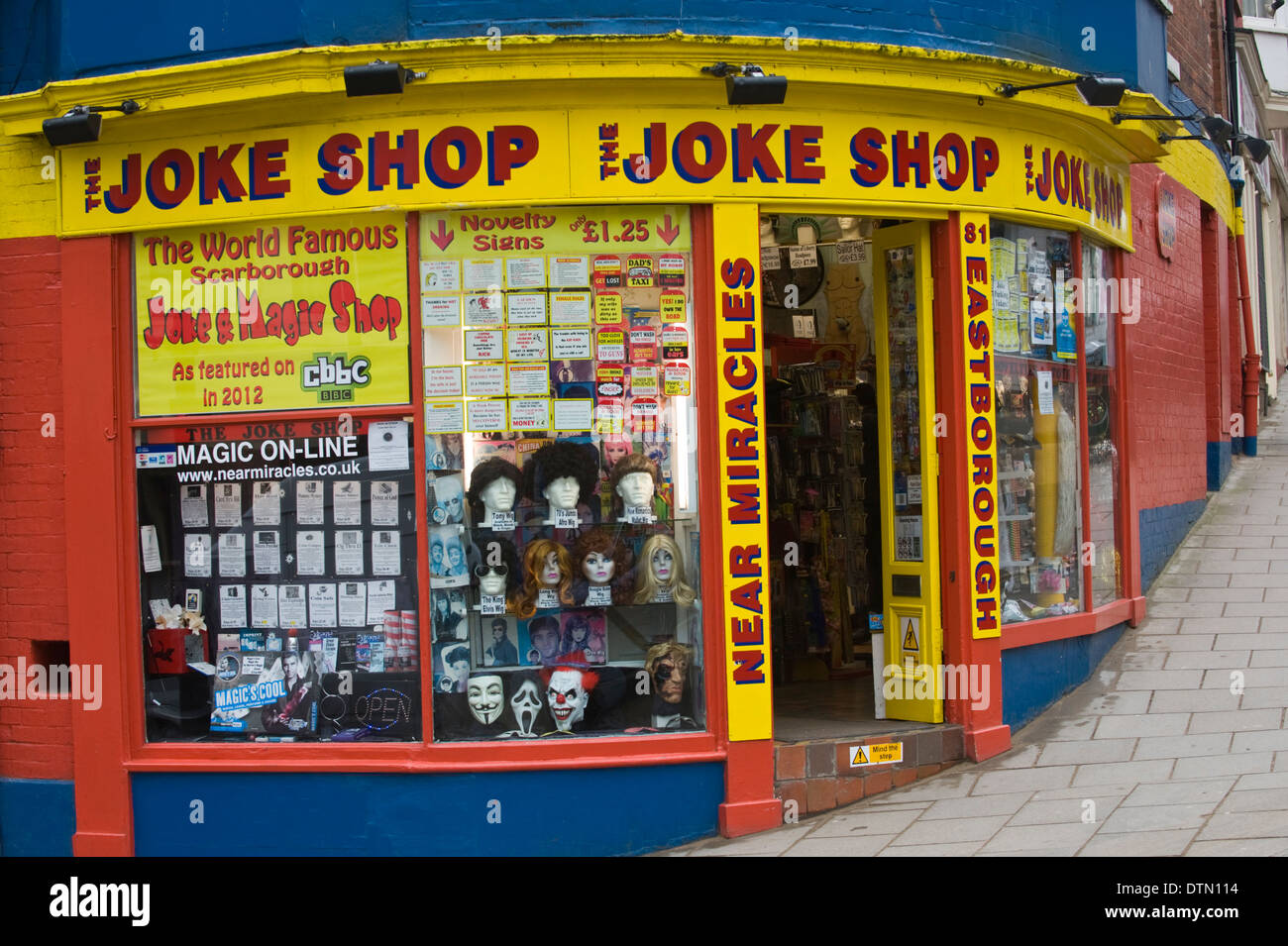 La barzelletta Shop in Scarborough North Yorkshire England Regno Unito Foto Stock