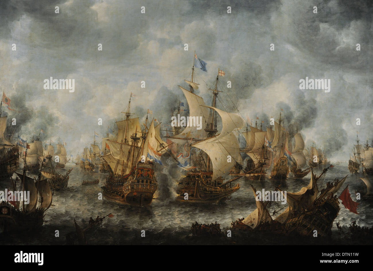 Jan Abrahamsz Beerstraten (1622-1666). Pittore olandese. La battaglia di Terheide, 1653-1666. Rijksmuseum. Amsterdam. Holland. Foto Stock