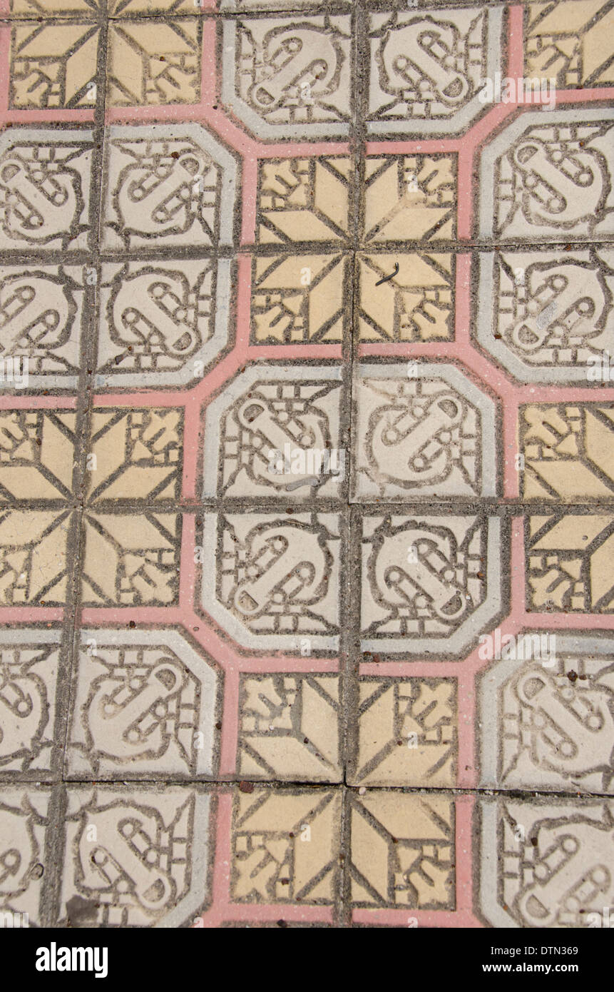 Il Brasile, Rio Grande. Dogana storica casa costruita in portoghese la neo-classico, circa 1879. Ornati in dettaglio piano Foto Stock