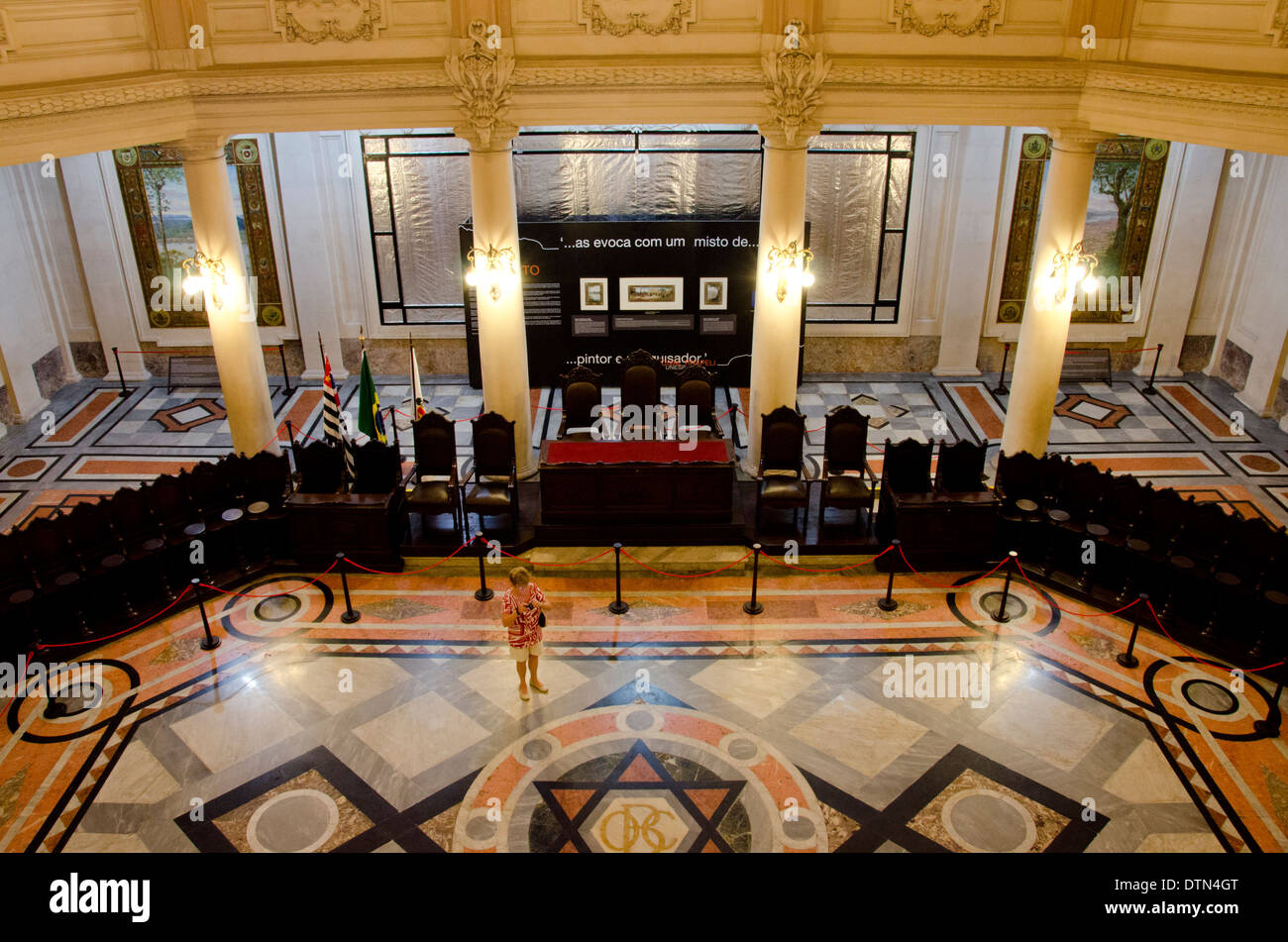 Il Brasile, Sao Paulo, Santos. Museo del caffè, casa storica del caffè Exchange, circa 1920. Foto Stock