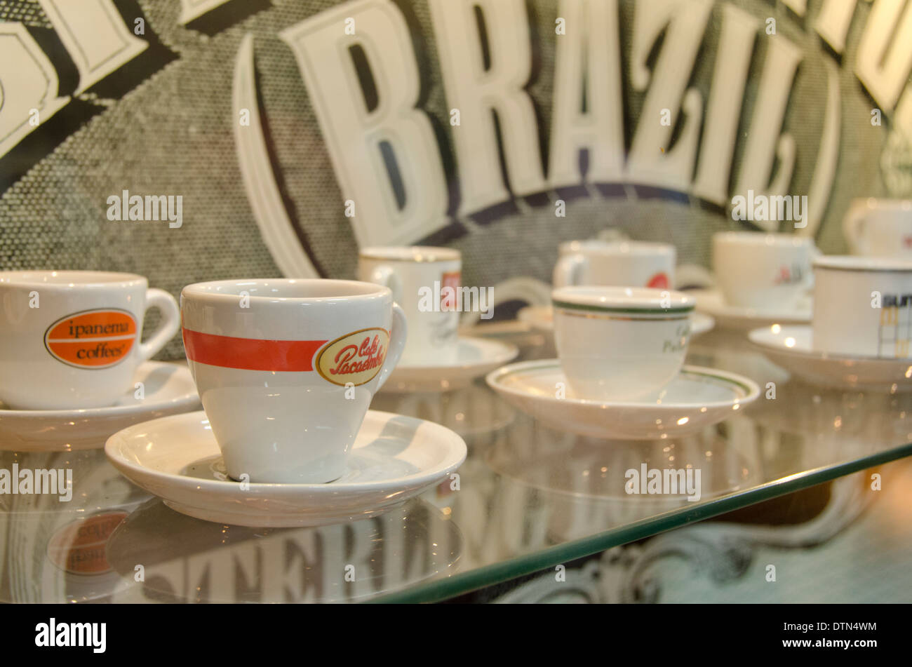Il Brasile, Sao Paulo, Santos. Museo del caffè, caffè storico Exchange dove il mondo dei prezzi del caffè sono state negoziate, circa 1920 Foto Stock