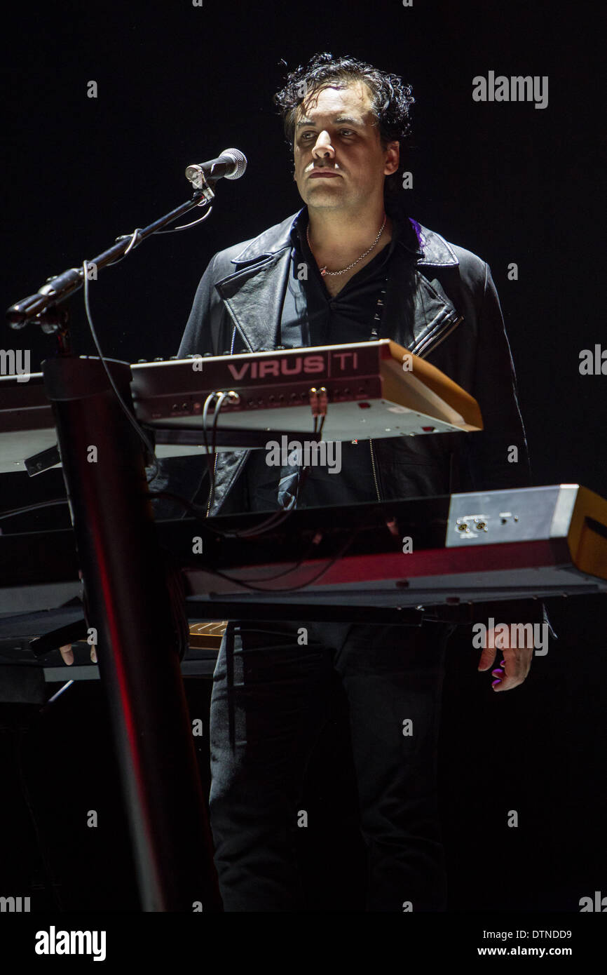 Assago Milano Italia. Xx Febbraio 2014. Il British rock band DEPECHE MODE esegue live al Mediolanum Forum durante la macchina Delta Tour 2014 Credit: Rodolfo Sassano/Alamy Live News Foto Stock