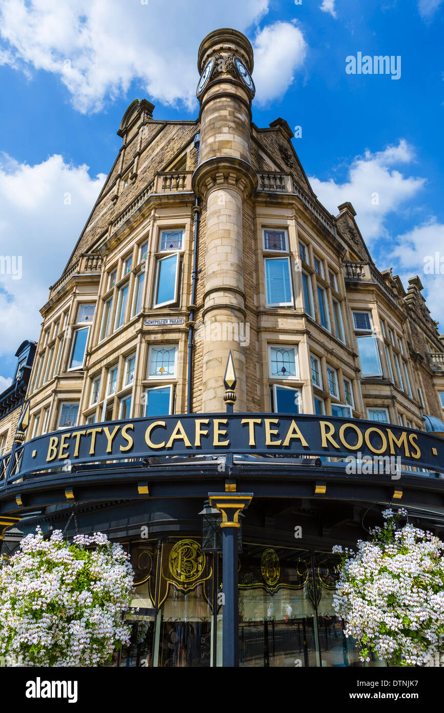 Bettys Cafe sale da tè, Parlamento Street, Harrogate, North Yorkshire, Inghilterra, Regno Unito Foto Stock