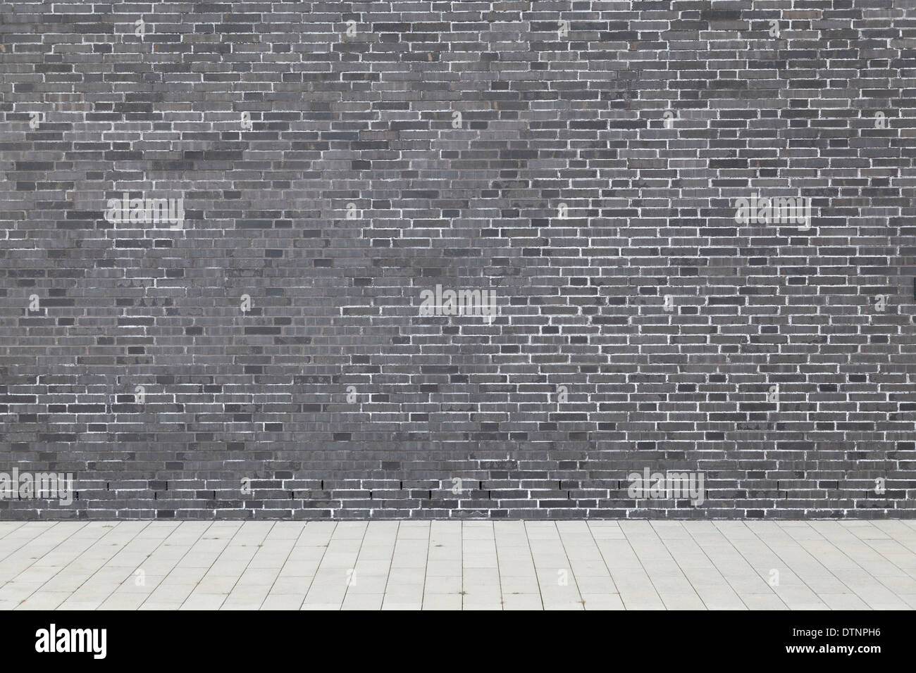 Grauer Ziegelsteinmauer,Hintergrund,Textur Foto Stock