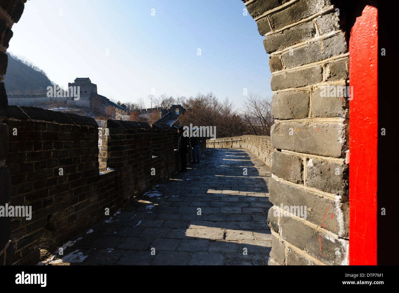 Hushan (Tiger) Montagna Grande Muro. Il capolinea orientale della Grande Muraglia durante la dinastia Ming. Provincia di Liaoning., Cina Foto Stock