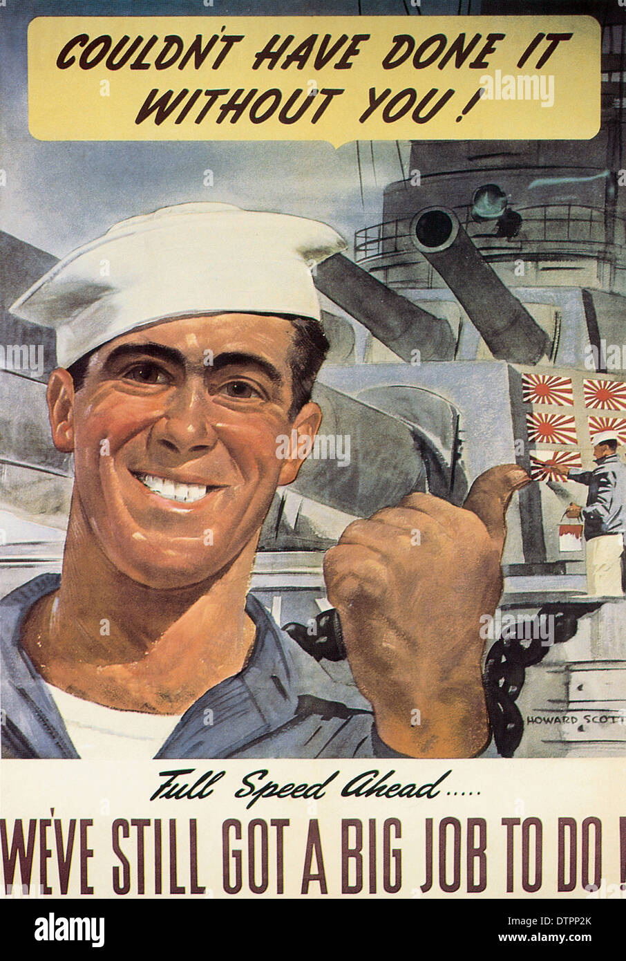 American WW2 poster di propaganda Foto Stock