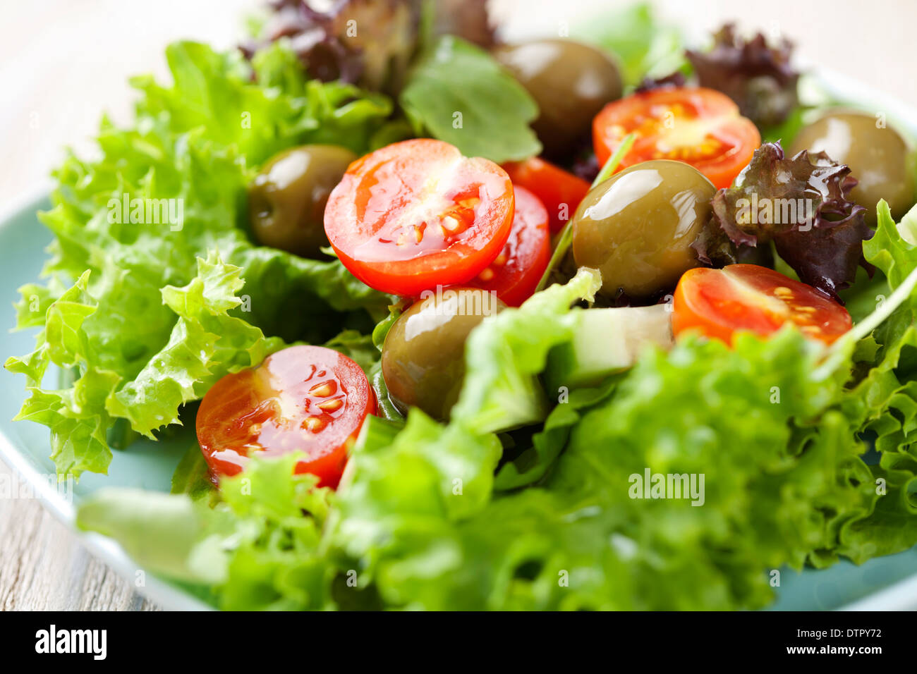 Primo piano di insalata fresca Foto Stock