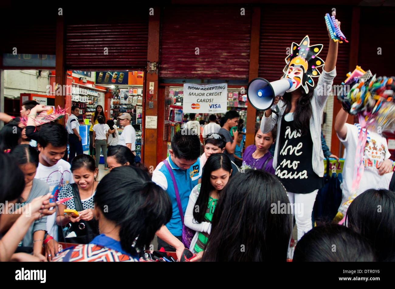 La folla presso il Sinulog festival, Cebu, Filippine Foto Stock