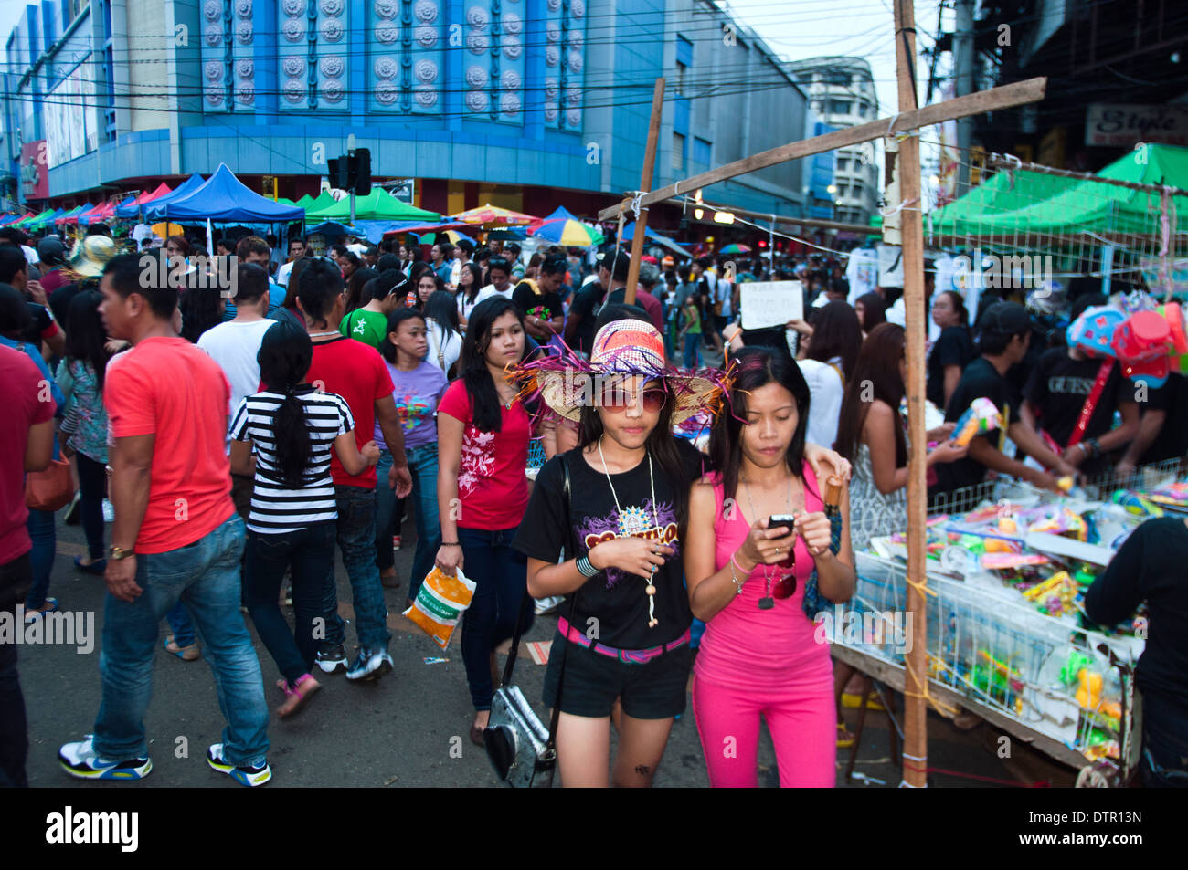 La folla presso il Sinulog festival, Cebu, Filippine Foto Stock