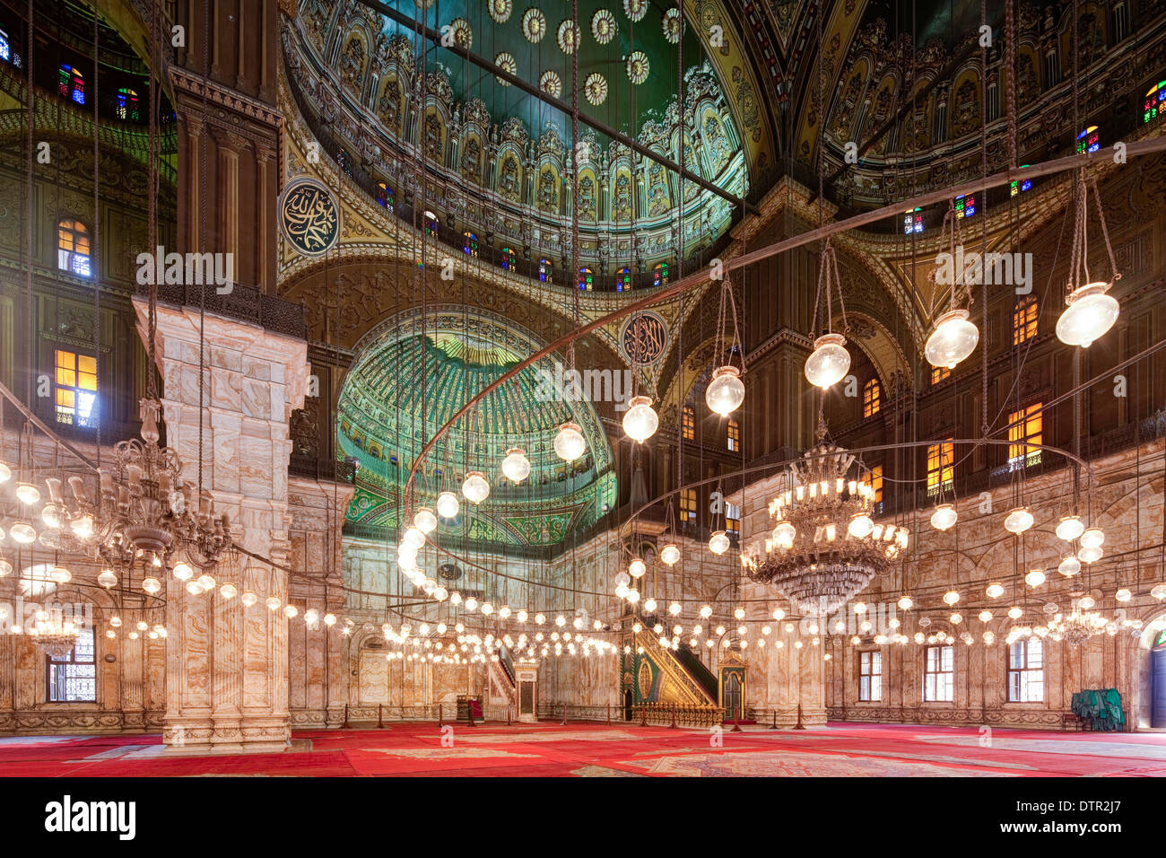 La moschea di Muhammad Ali, Cittadella, Il Cairo, Egitto Foto Stock