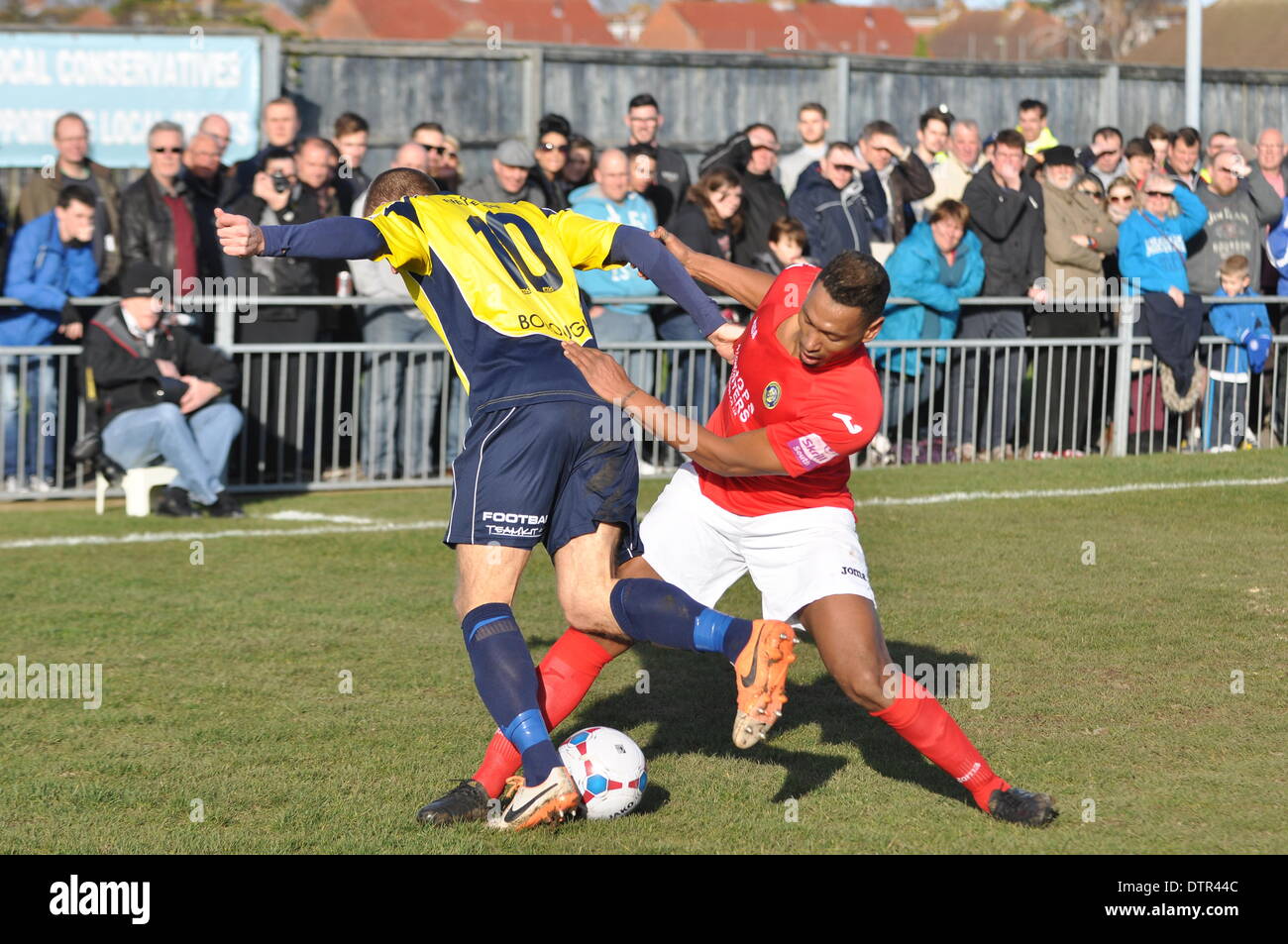 Gosport Borough v Havant & Waterlooville, Semi Finale, FA Trofeo, 22 febbraio 2014 (c) Paolo Gordon, Alamy Live News Foto Stock