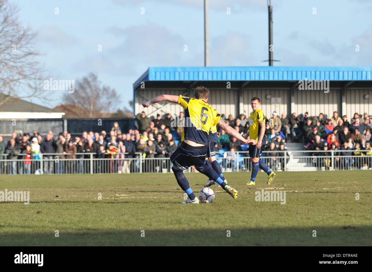 Gosport, Regno Unito. Il 22 febbraio, 2014. Gosport Borough v Havant & Waterlooville, Semi Finale, FA Trofeo, 22 febbraio 2014 (c) Paolo Gordon, Alamy Live News Foto Stock