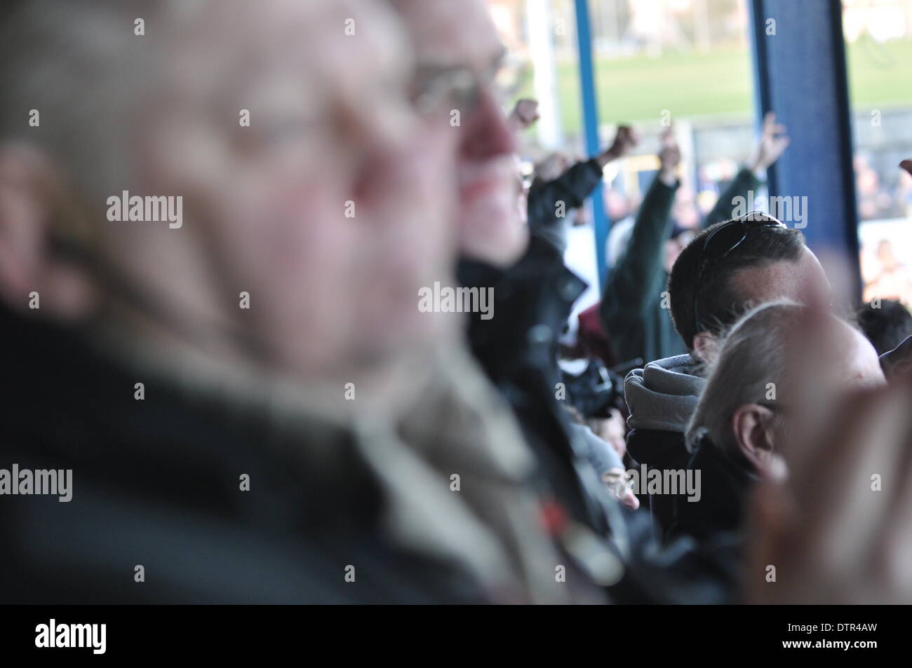 Obiettivo celebrazioni, Gosport Borough v Havant & Waterlooville, Semi Finale, FA Trofeo, 22 febbraio 2014 (c) Paolo Gordon, Alamy Live News Foto Stock