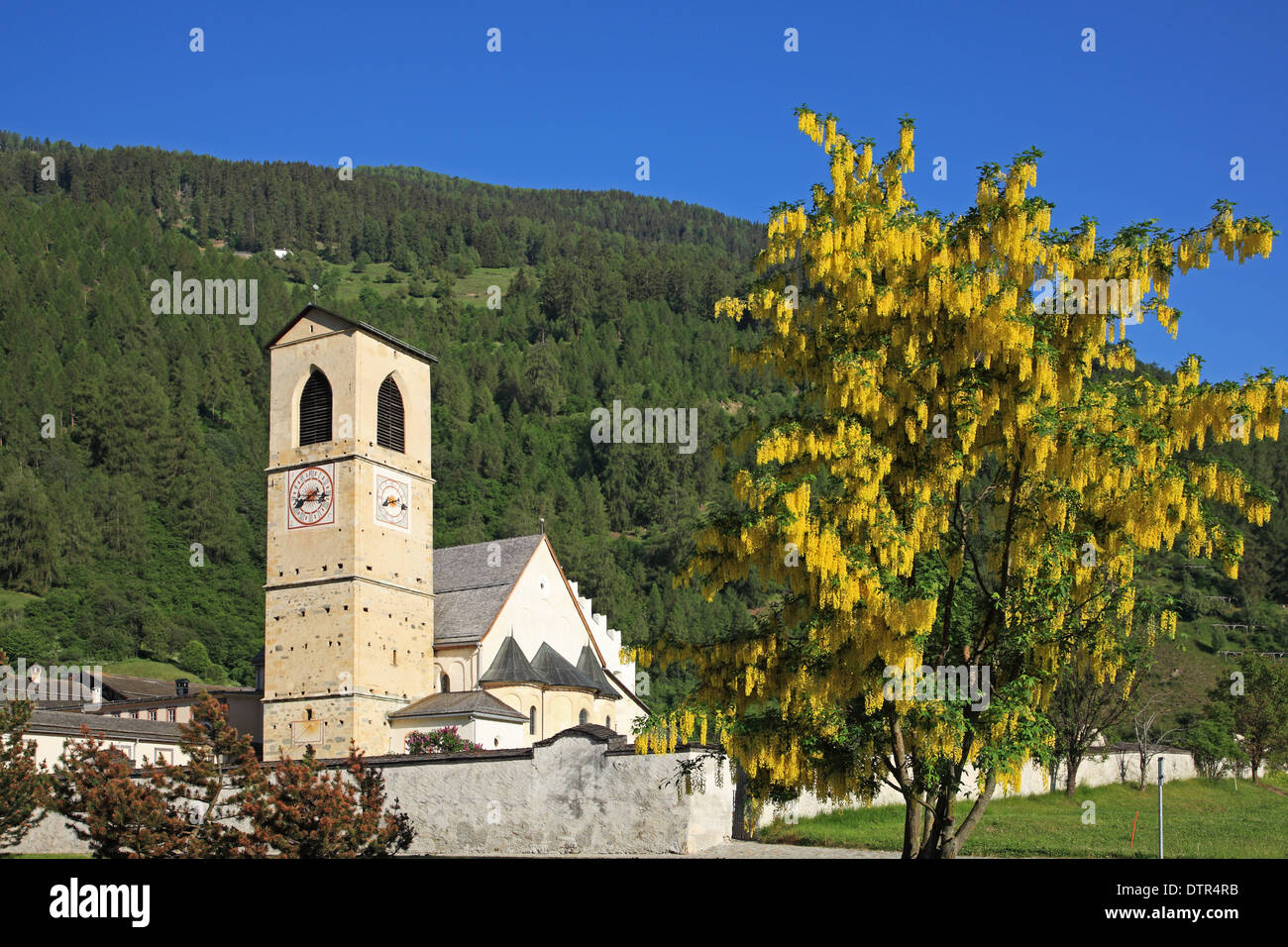 Convento benedettino di San Giovanni a Müstair, Svizzera Canton Grigioni, Müstair Valley Foto Stock