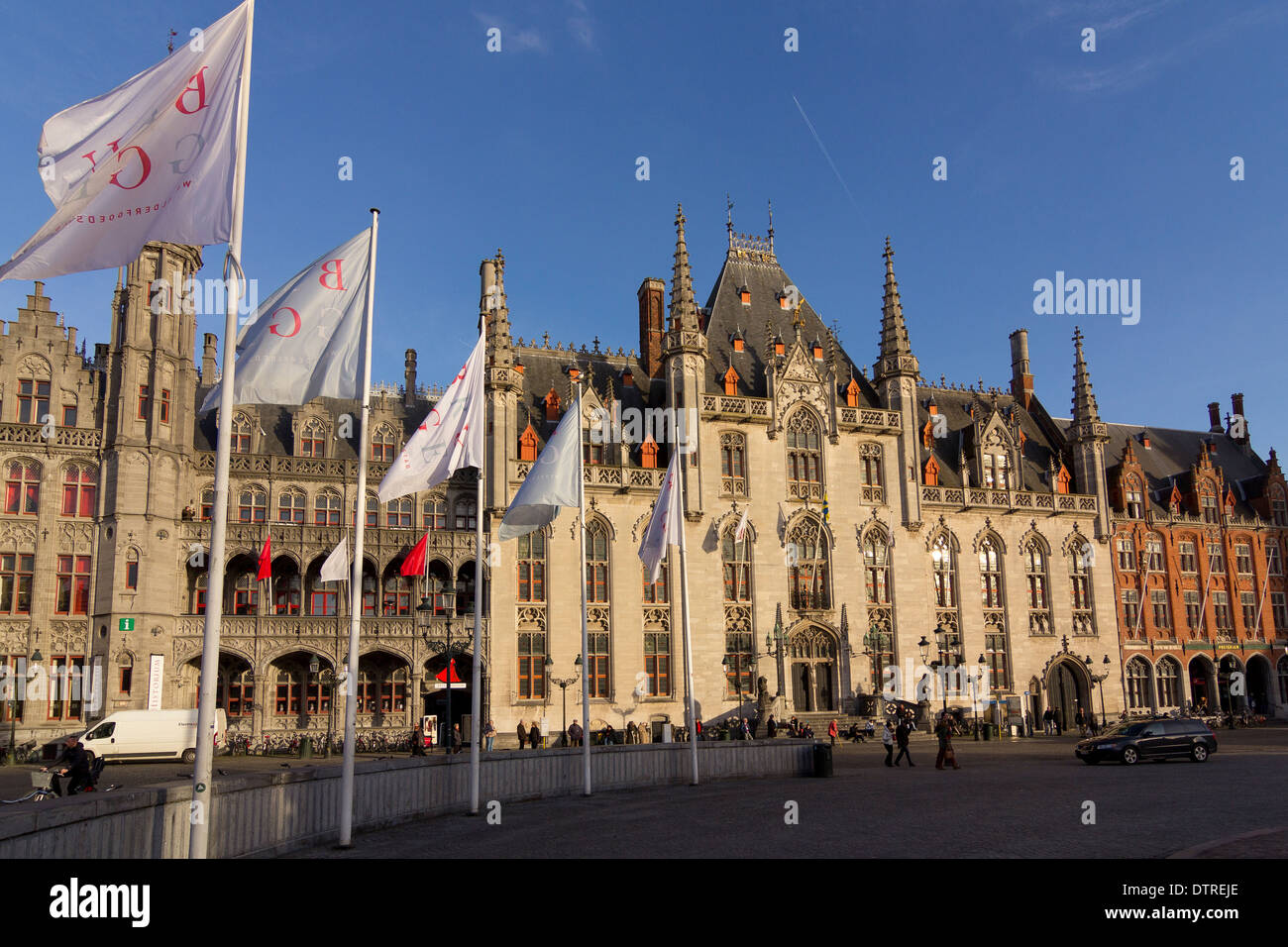 La piazza del mercato di Bruges (Brugge) Foto Stock