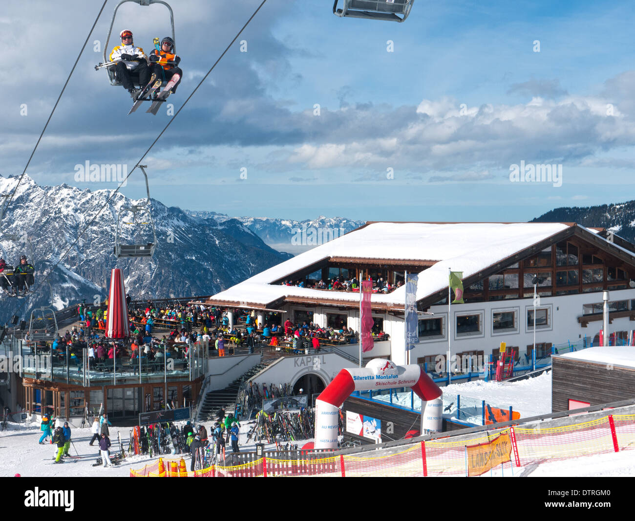 Montafon Ski resort in Austria Foto Stock