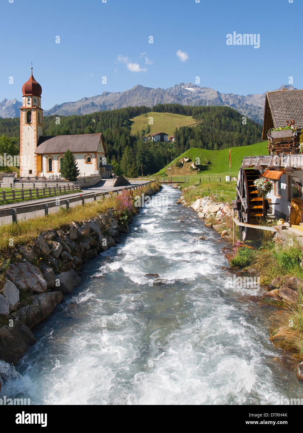 Fiume Horlachbach in Niederthai, Tirolo del nord, Austria. Foto Stock