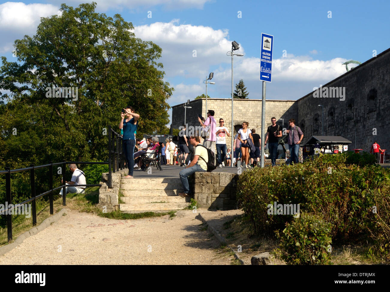 Ungheria Budapest Gellert Hill, la cittadella di turisti Foto Stock