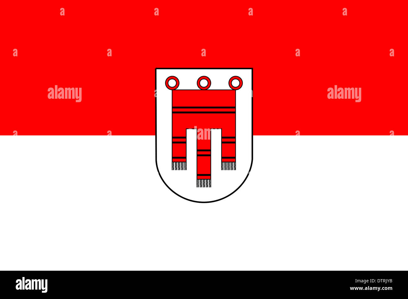 Bandiera della legge federale austriaca membro del Vorarlberg. Foto Stock