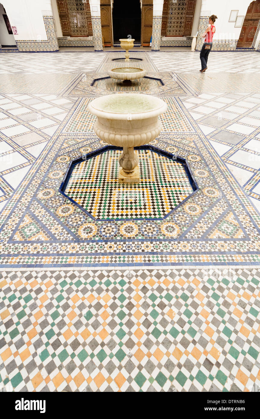 Interno del Museo di Marrakech (Musée de Marrakech) a Marrakech, Marocco. Foto Stock