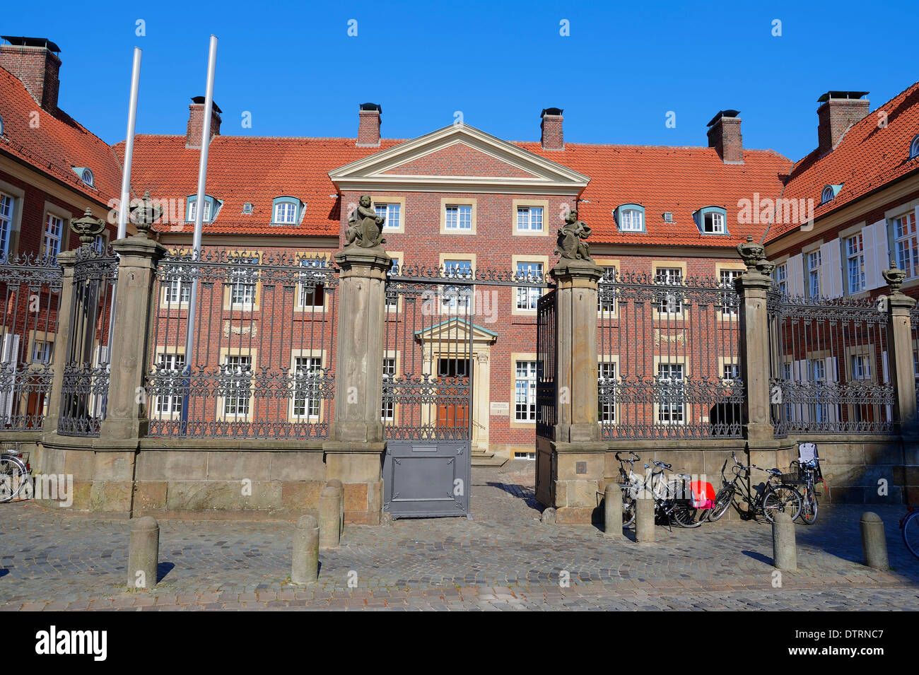 Palazzo Vescovile, sede del ministero episcopale Generalvikariat, Munster, Munsterland, Nord Reno-Westfalia, Germania Foto Stock