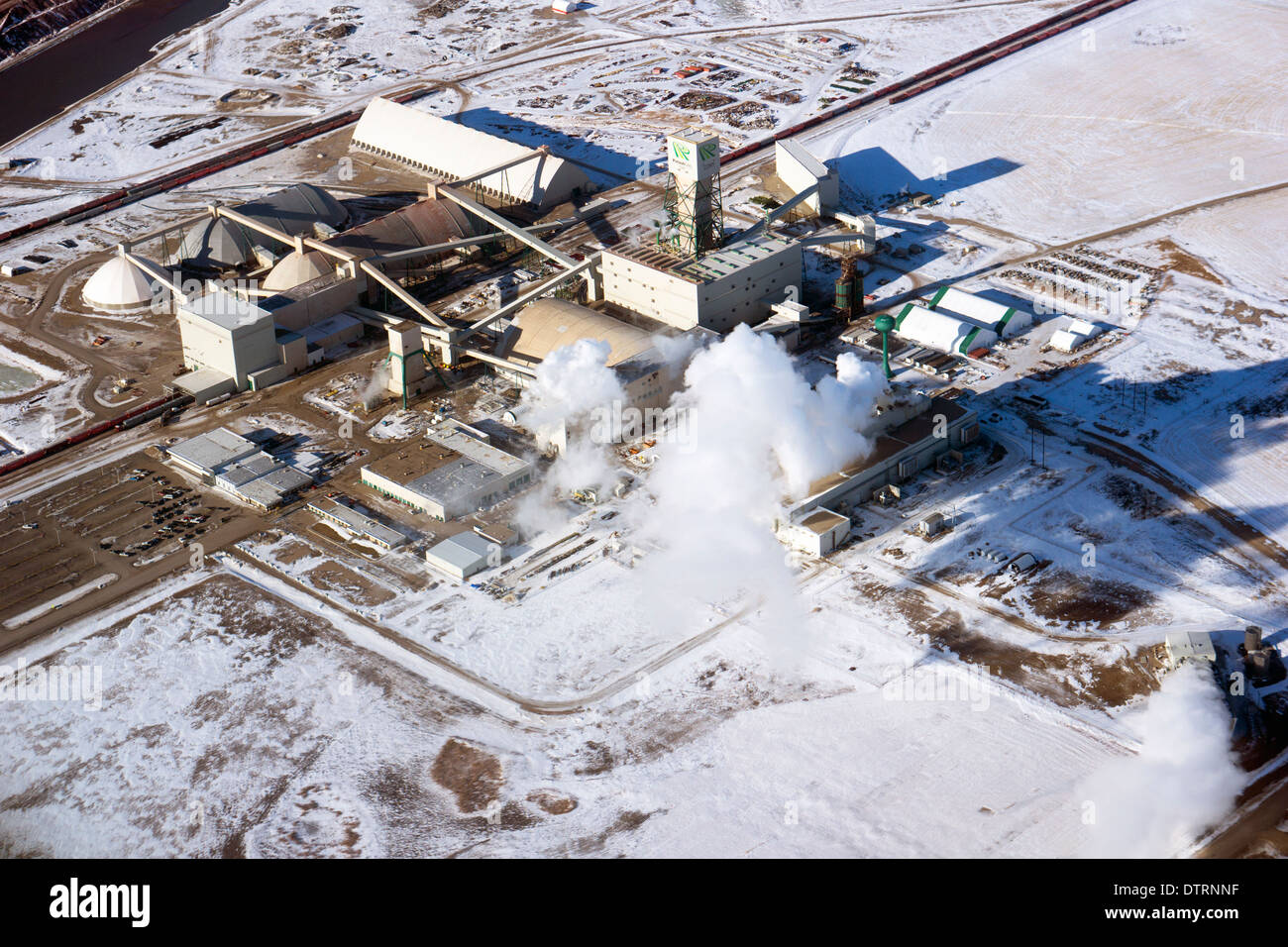 PotashCorp l'impianto di potassa di Cory produce tre sostanze nutrienti potassa (K) azoto (N) e fosfato (P) per le colture Foto Stock