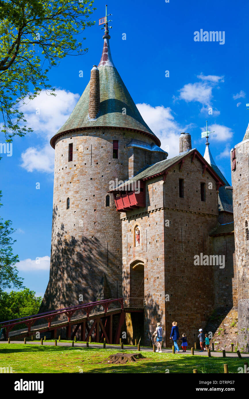 Castello Coch, Cardiff Wales, Regno Unito Foto Stock