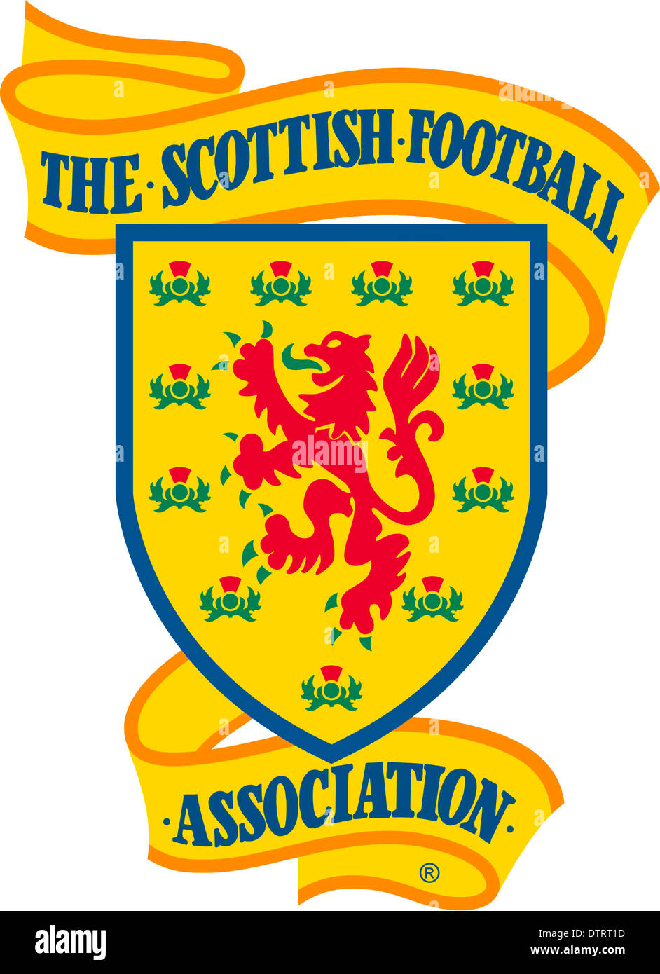 Logo della Scottish Football Association e la squadra nazionale. Foto Stock