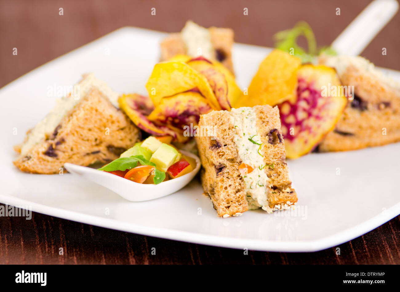 Panini con pollo gourmet Foto Stock