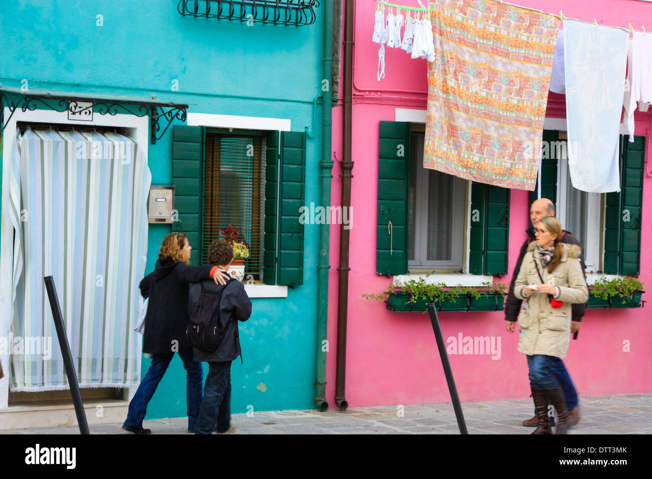 Edifici colorati. Burano. Venezia. Veneto. Italia Foto Stock