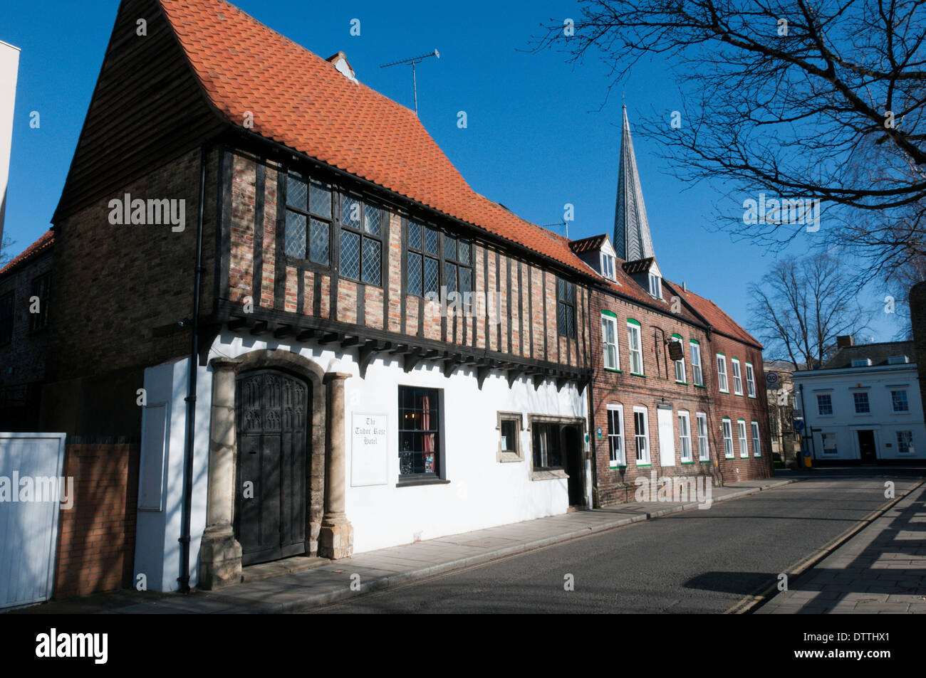 Il Tudor Rose Hotel a King's Lynn, Norfolk, parti delle quali risalgono al XV secolo. Foto Stock