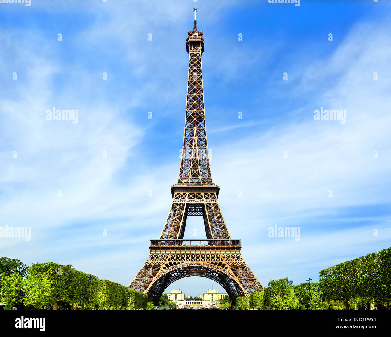 Fantastica Torre Eiffel a Parigi Foto Stock