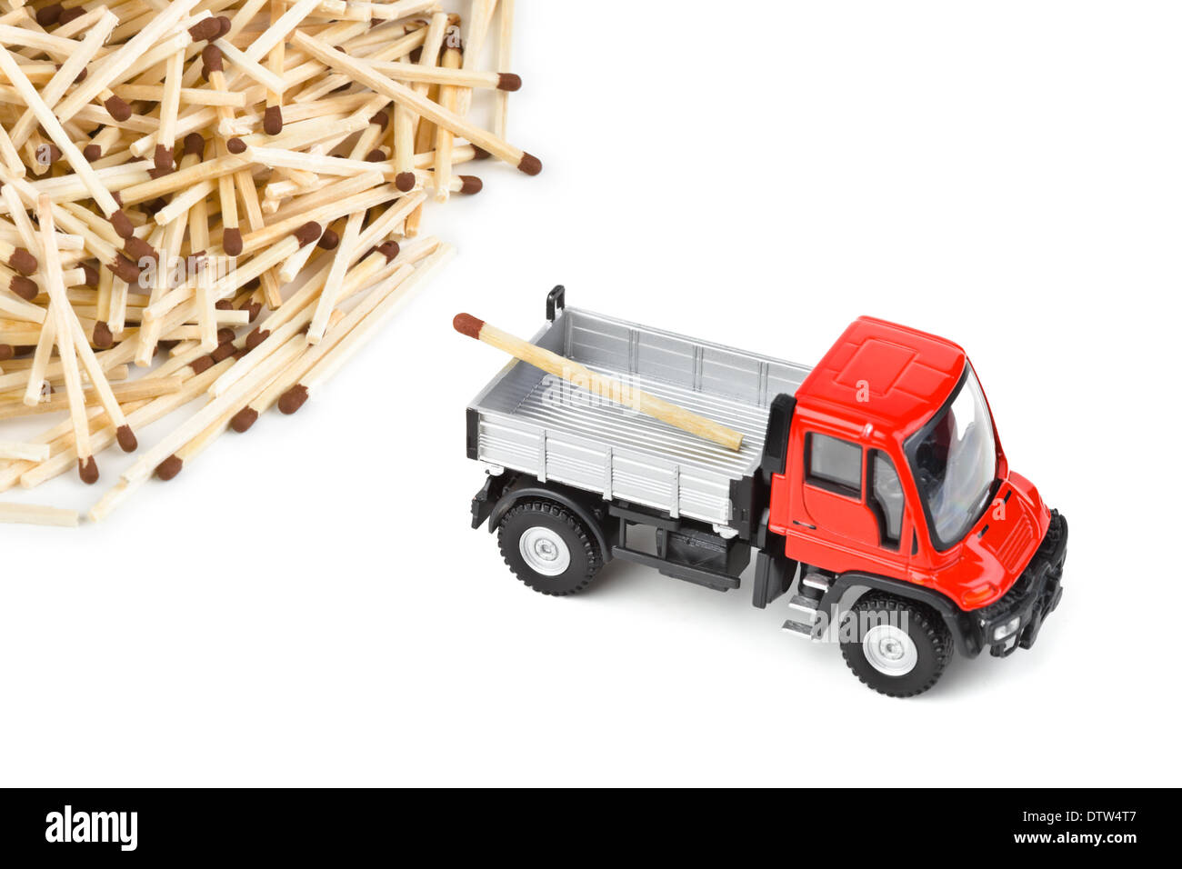 Giocattolo auto carrello e corrispondenze Foto Stock