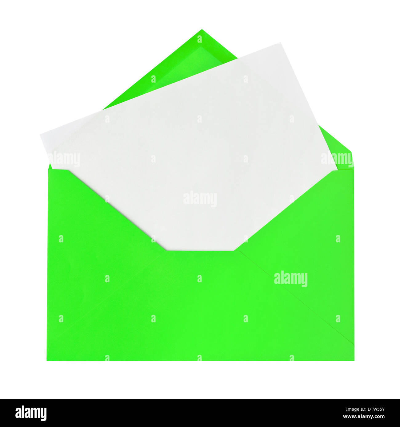 Lettera verde Foto Stock