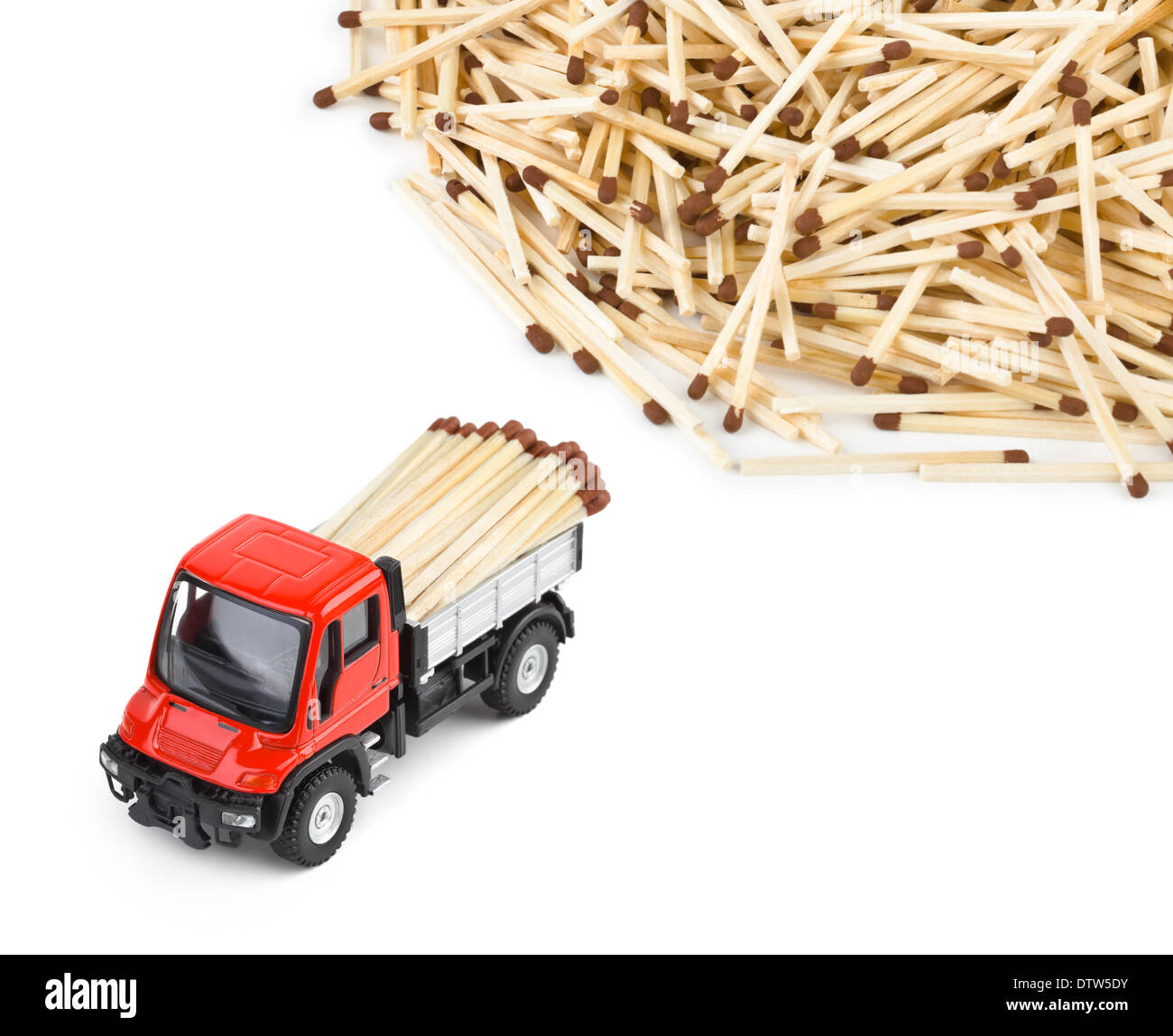 Giocattolo auto carrello e corrispondenze Foto Stock