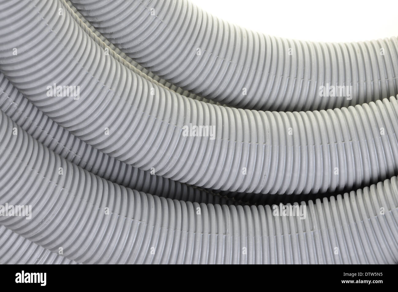Tubo corrugato per impianti elettrici Foto Stock