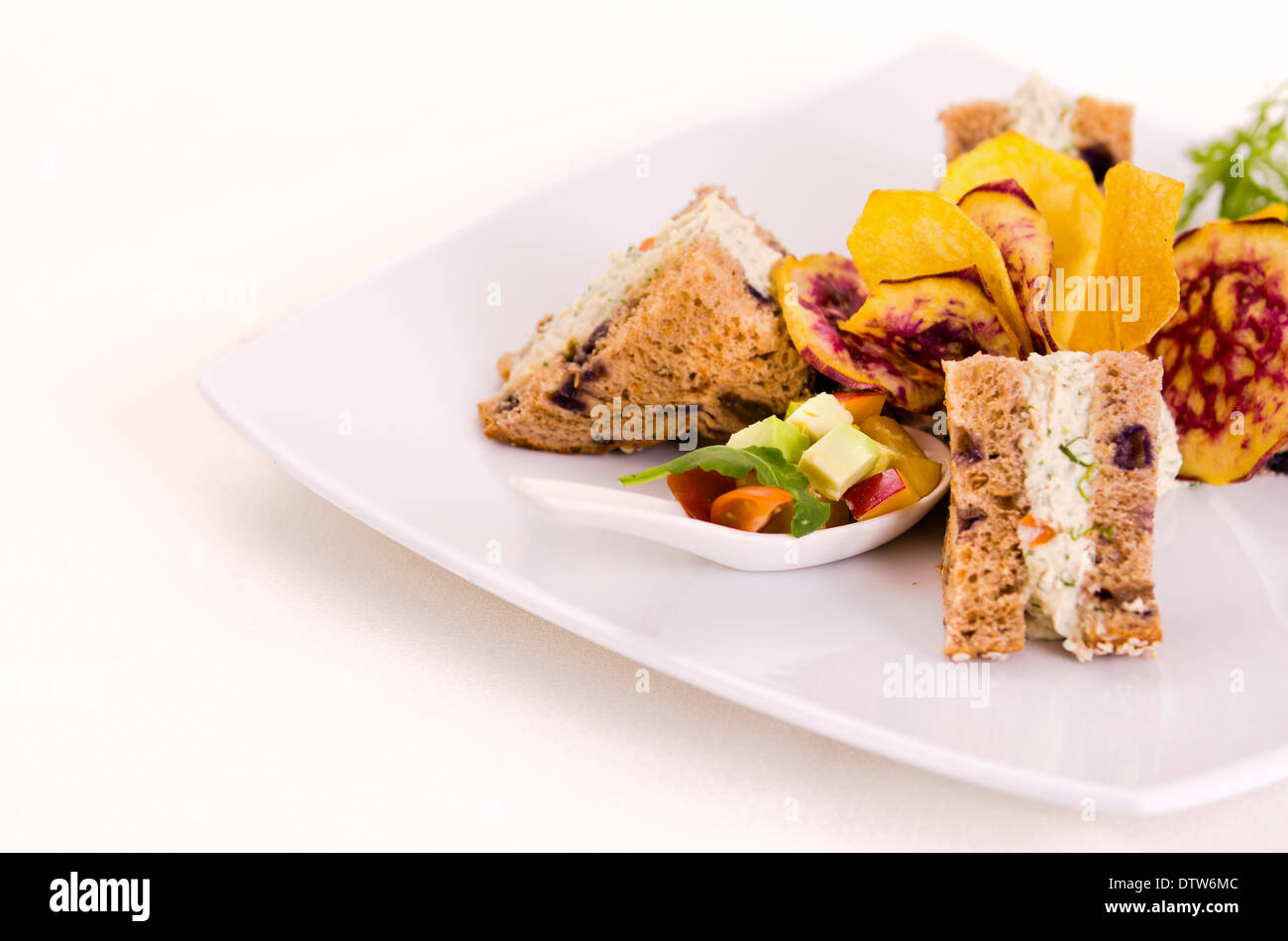 Panini con pollo gourmet Foto Stock