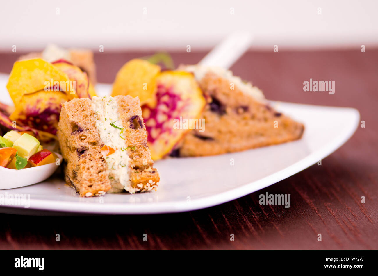 Panini con pollo gourmet Foto Stock