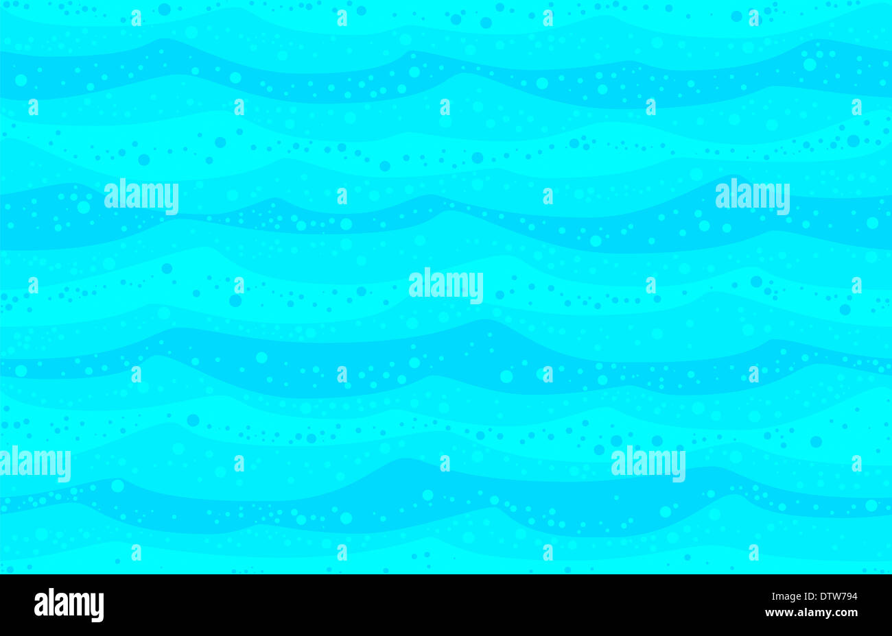 Blu acqua onde con bolle - La carta da parati senza giunture possono essere creati. Foto Stock