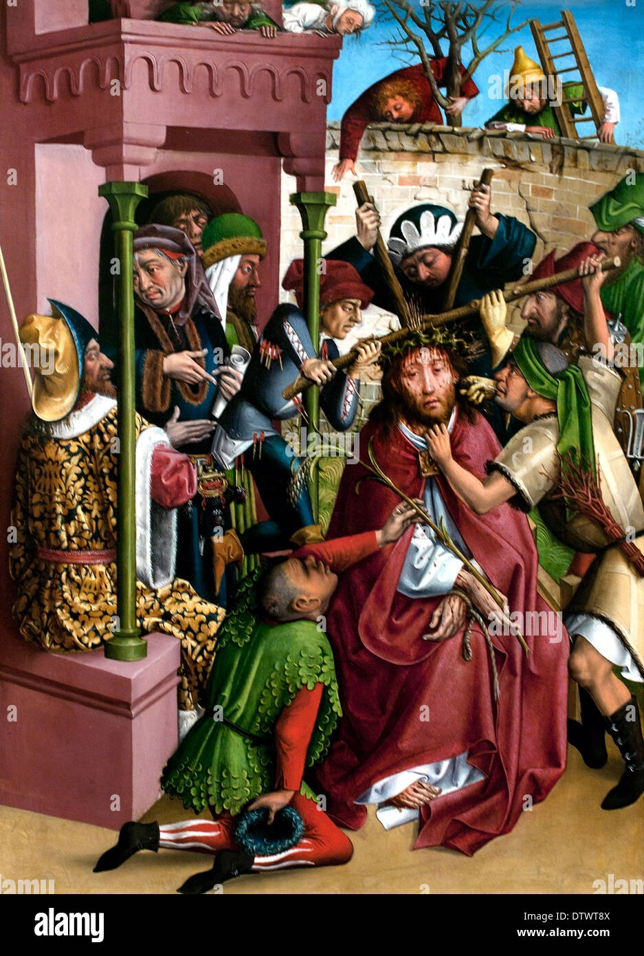 Cristo coronato di spine 1450/55 Maestro della Passione di Karlsruhe il tedesco in Germania Foto Stock