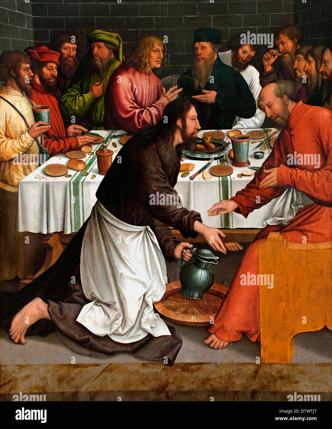 Lavaggio dei piedi di Cristo 1515 Bernhard Striegel 1460 - 1528 il tedesco in Germania Foto Stock