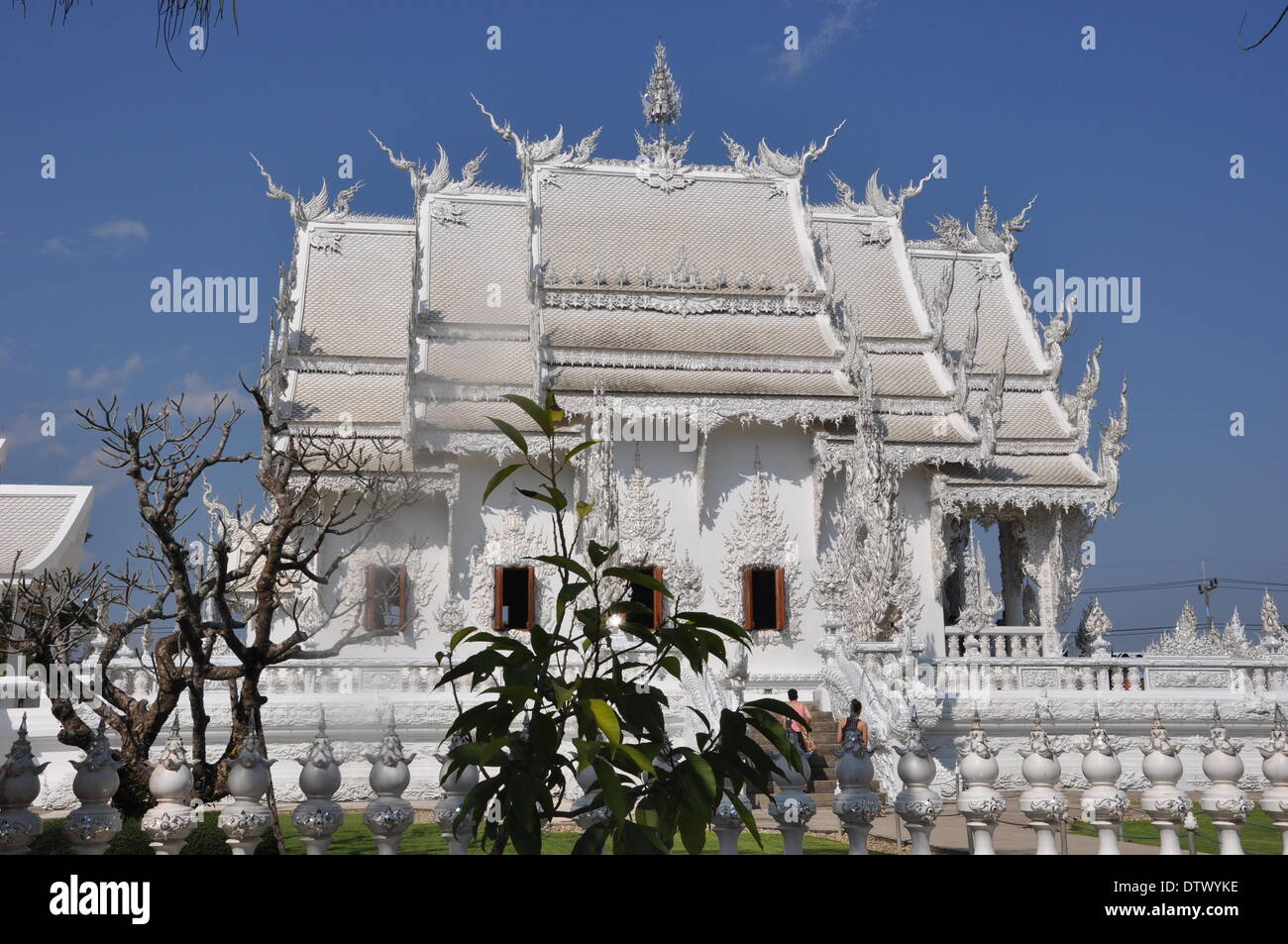 Tempio bianco,Chiang Rai,thailandia Foto Stock