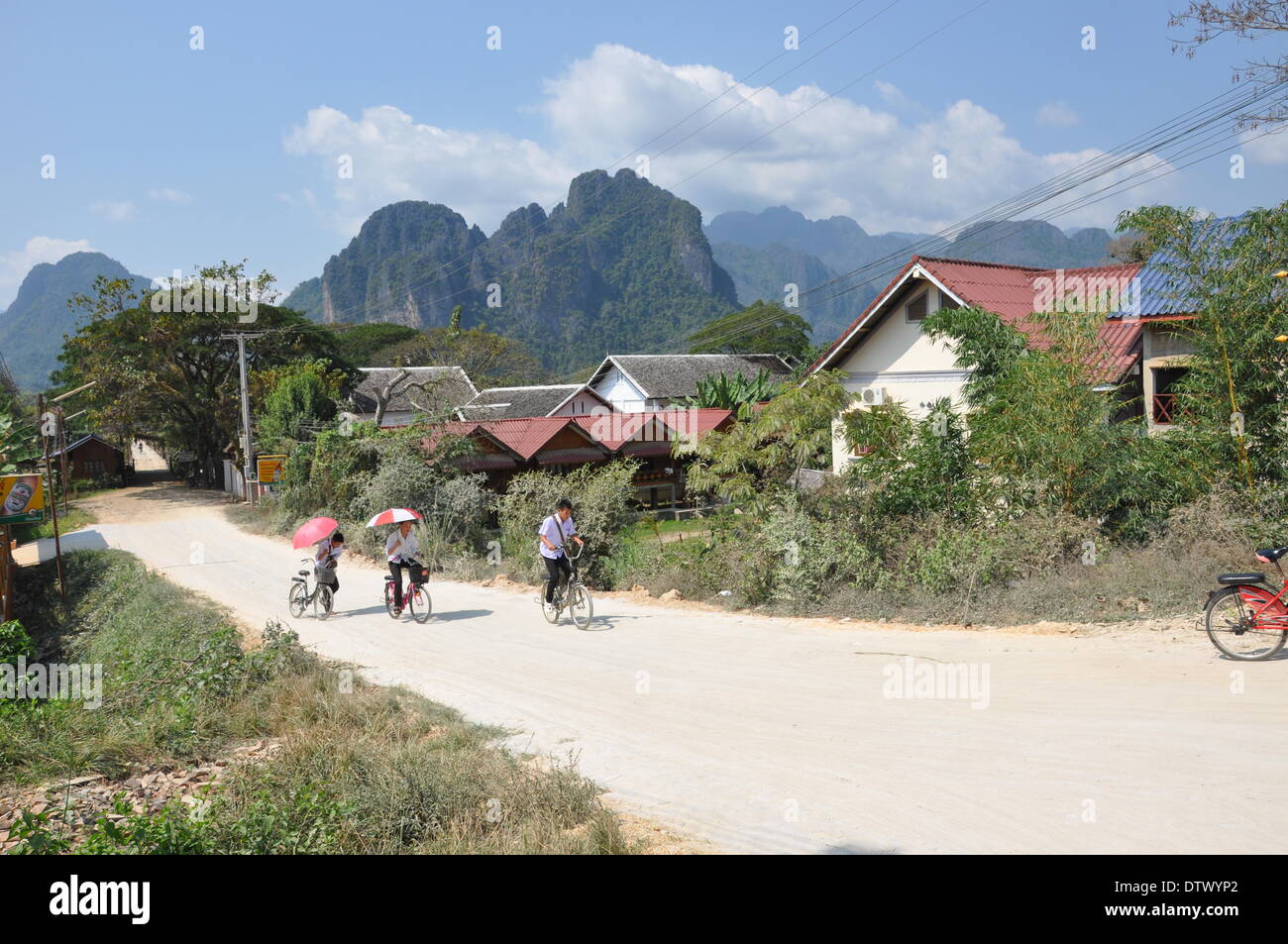 vang vieng, laos Foto Stock