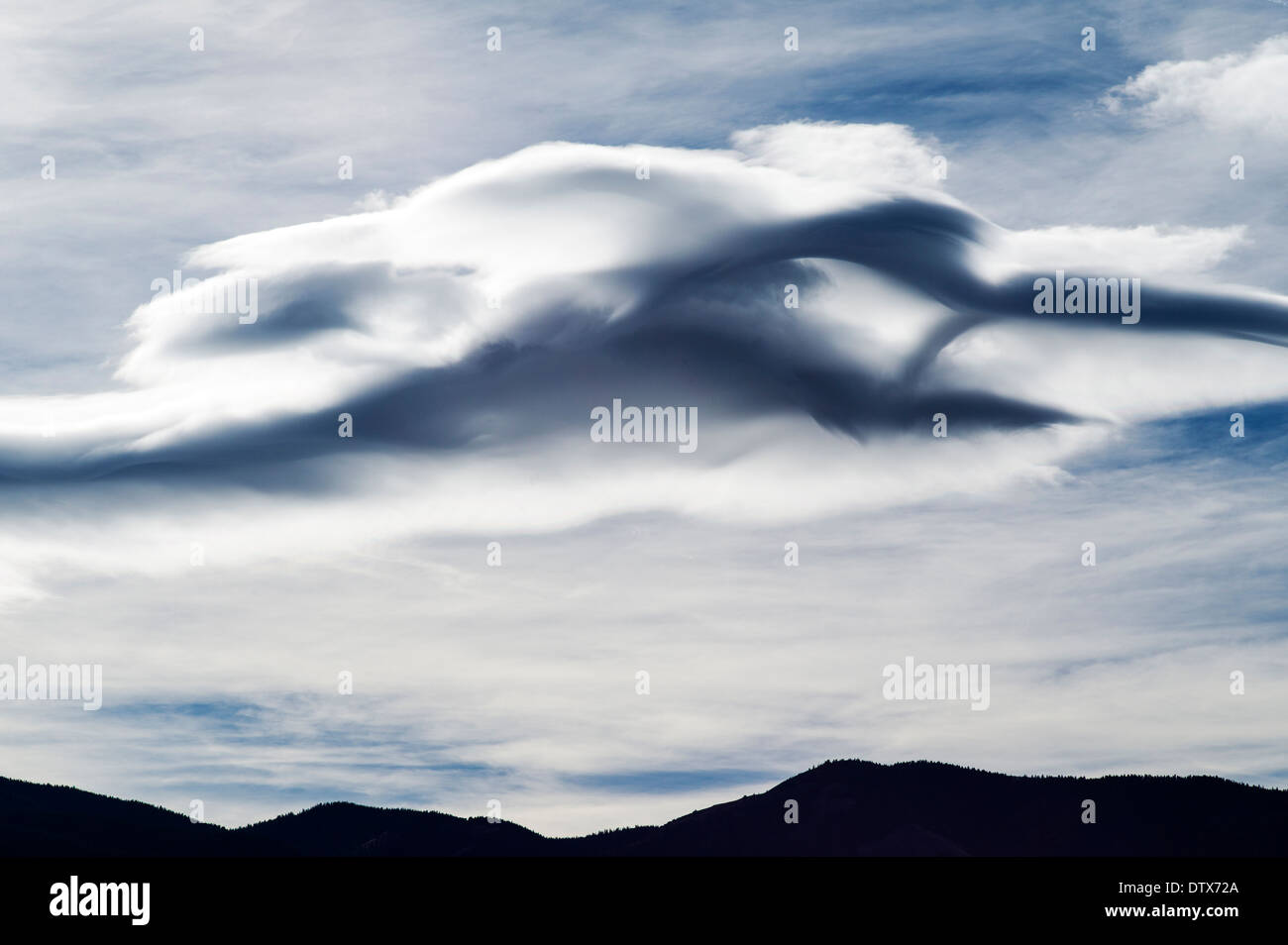 Insolite formazioni di cloud in Colorado, STATI UNITI D'AMERICA Foto Stock